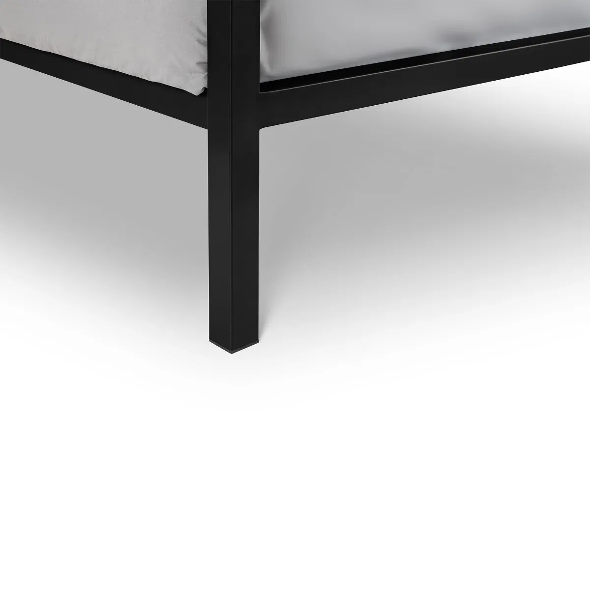 Aero Metal Satin Black Bed