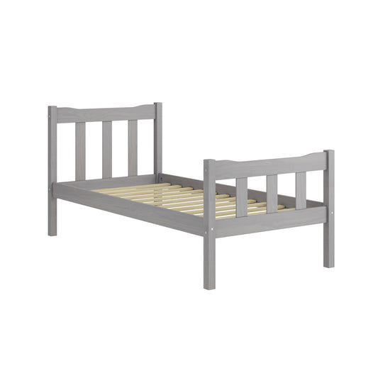 Elara Wooden Bed Grey