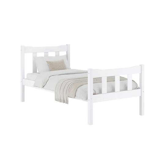 Elara Wooden Bed White