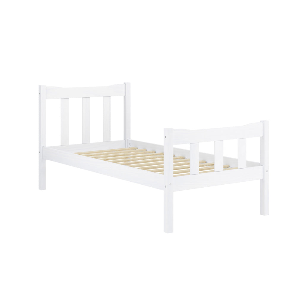 Elara Wooden Bed White
