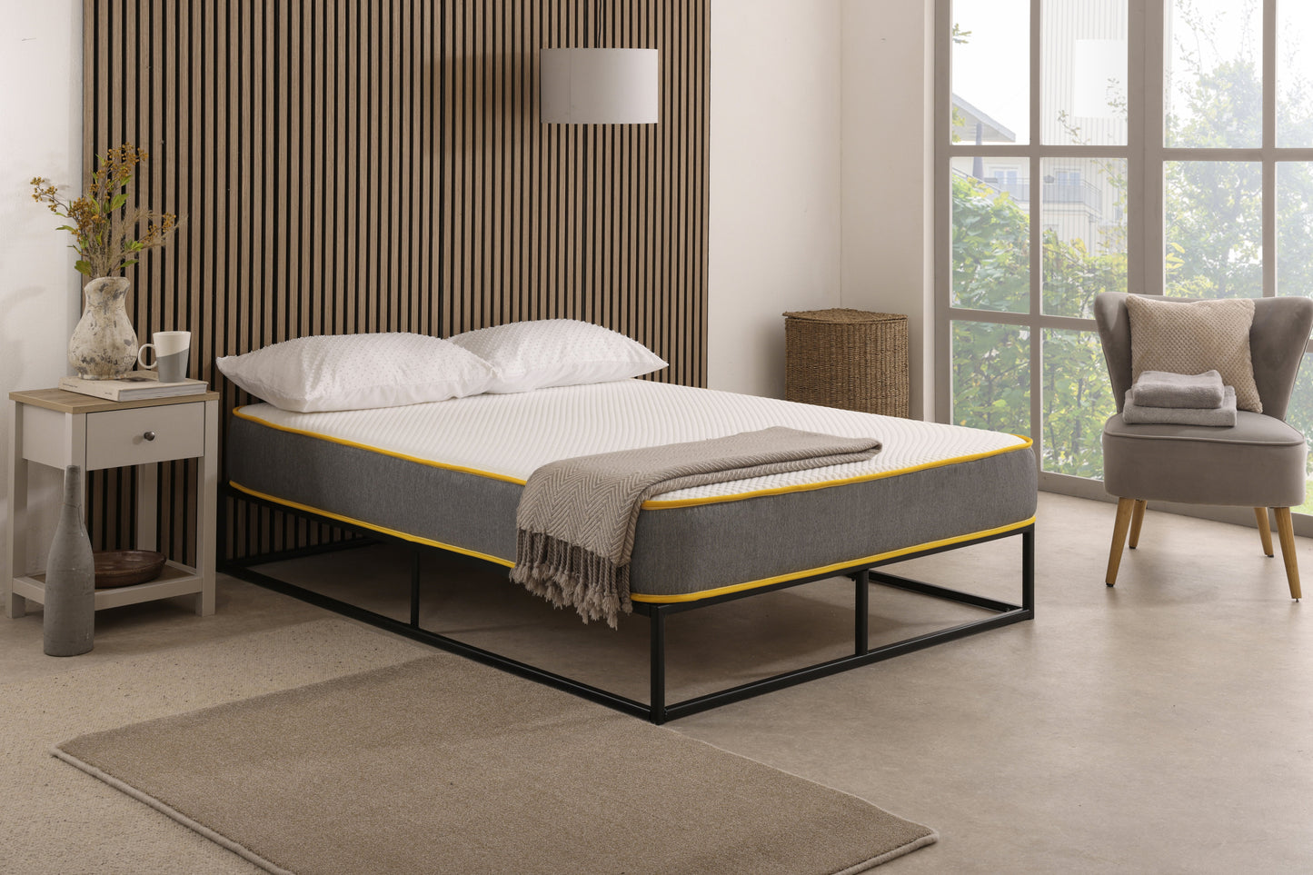 The Saffron Comfort 8 Inch Deep All Foam Mattress - Memory Foam and Reflex Foam