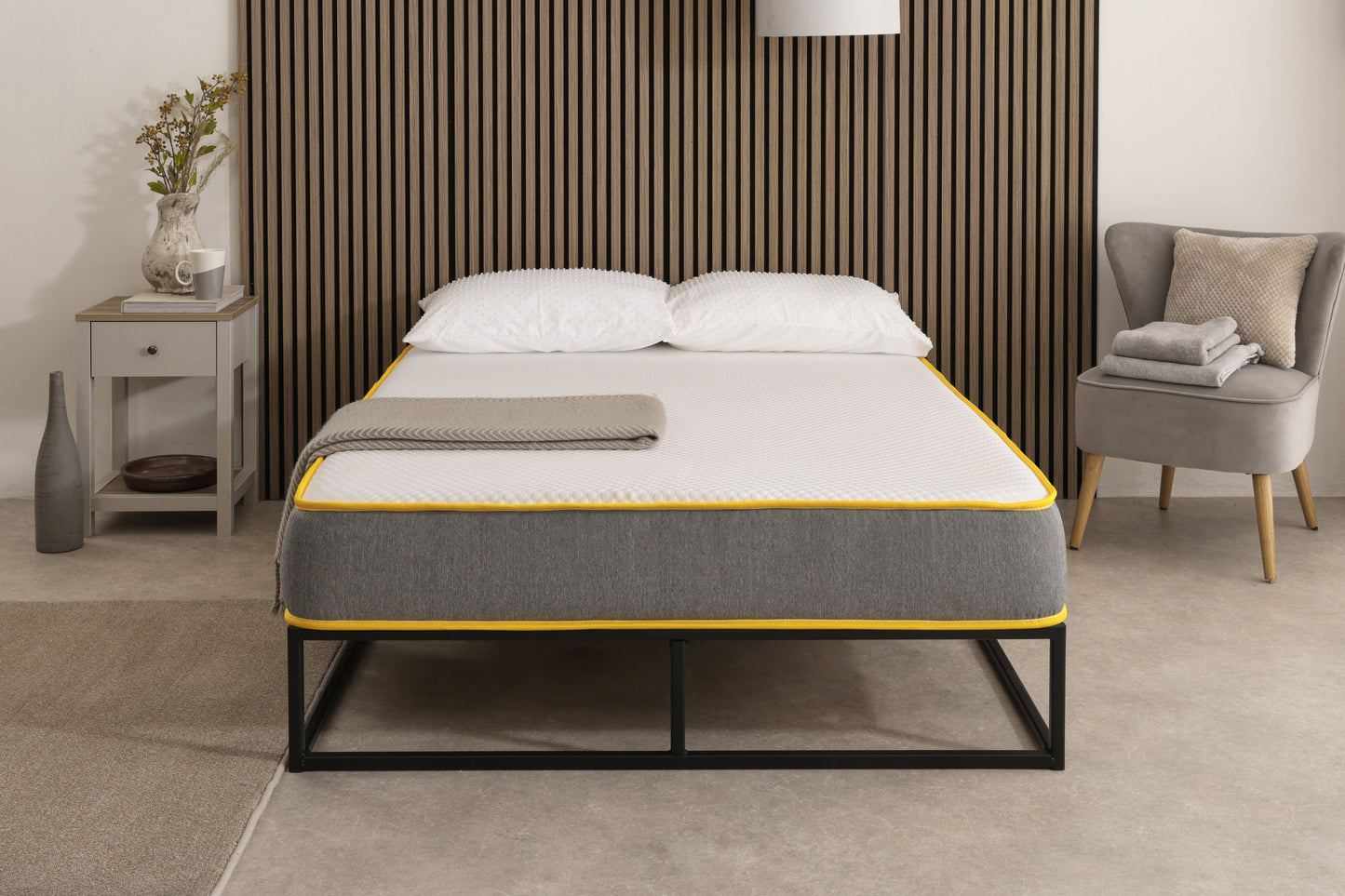 The Saffron Comfort 8 Inch Deep All Foam Mattress - Memory Foam and Reflex Foam