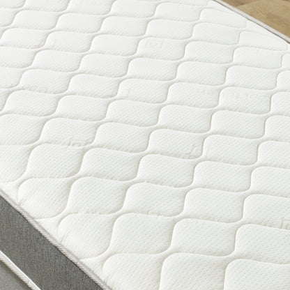 7" Deep Hybrid Grey Memory Foam with Bonnell Spring Mattress
