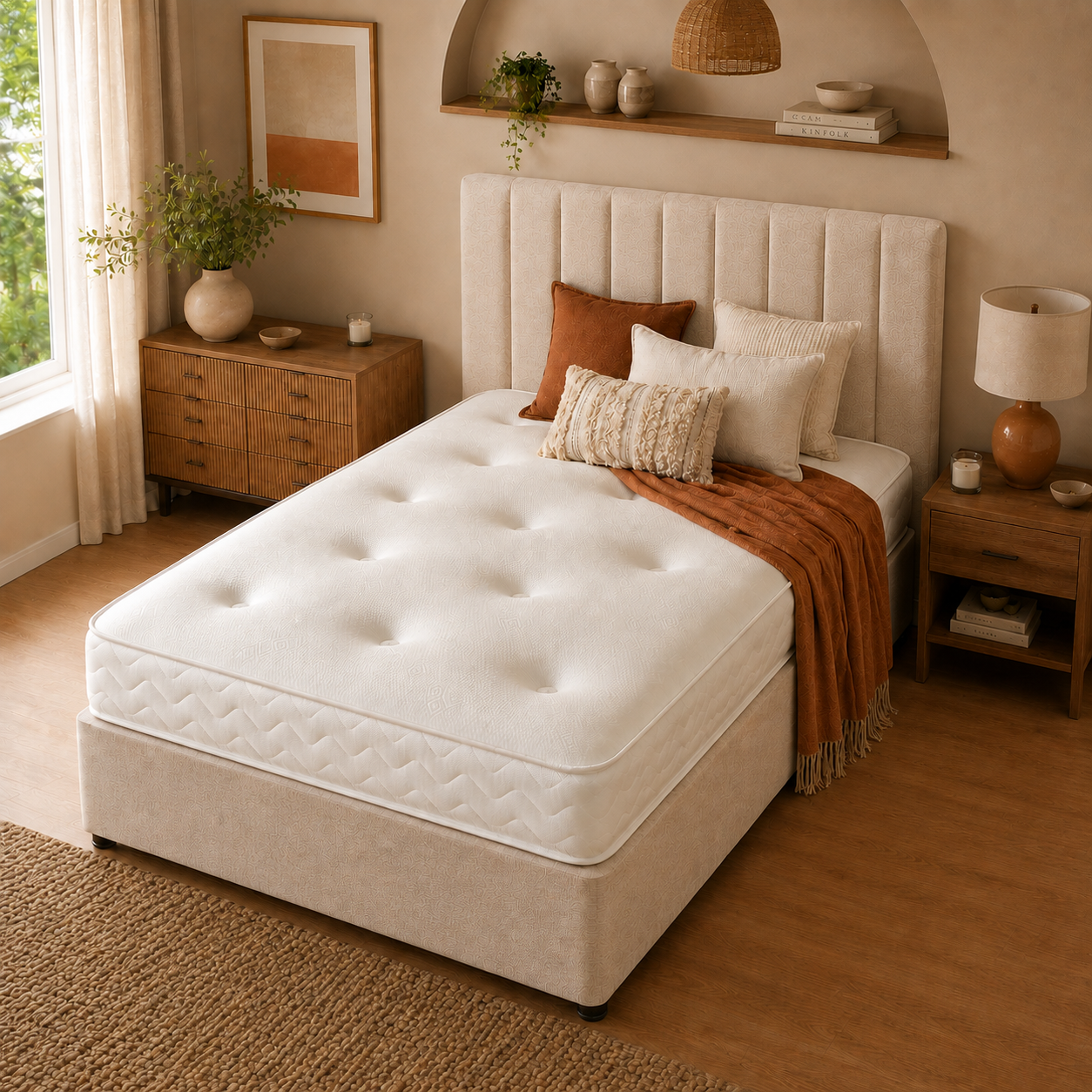 Galaxy 20 Tufted Memory Foam with Continuous Coil Springs Mattress