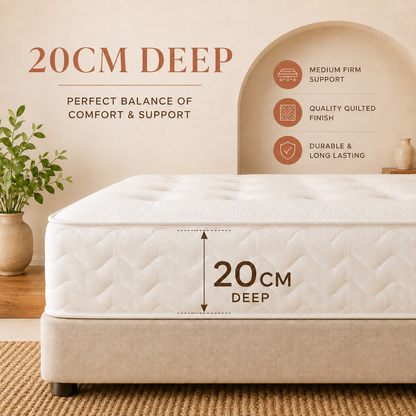 Galaxy 20 Tufted Memory Foam with Continuous Coil Springs Mattress