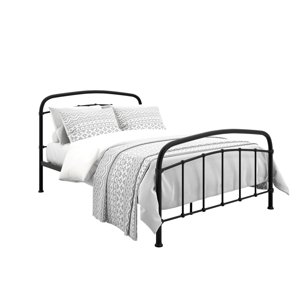 Stratos Black Metal Bed