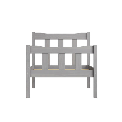 Elara Wooden Bed Grey