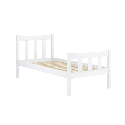 Elara Wooden Bed White