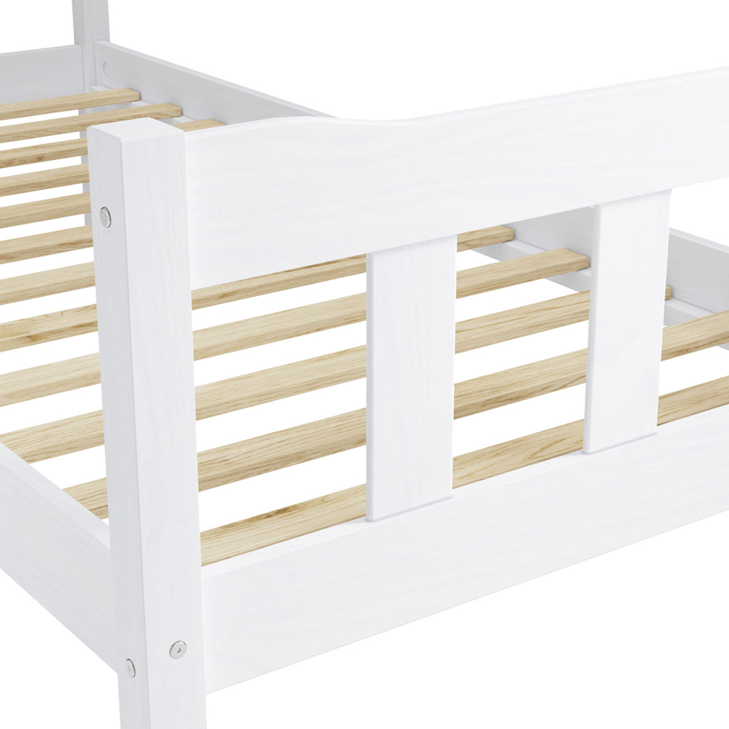 Elara Wooden Bed White