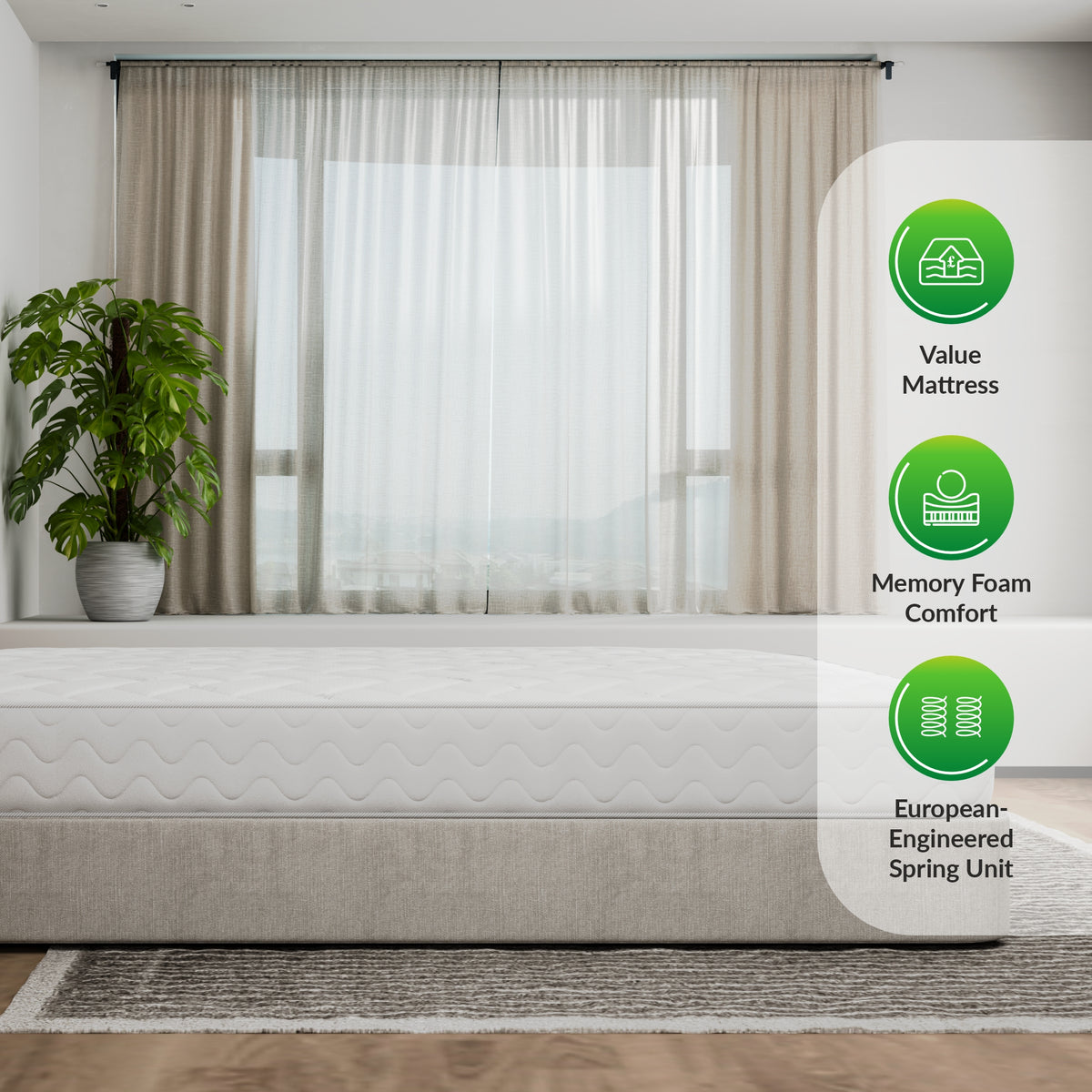 Starlight Beds SoftCore Hybrid Memory Foam and Coil Spring Mattress