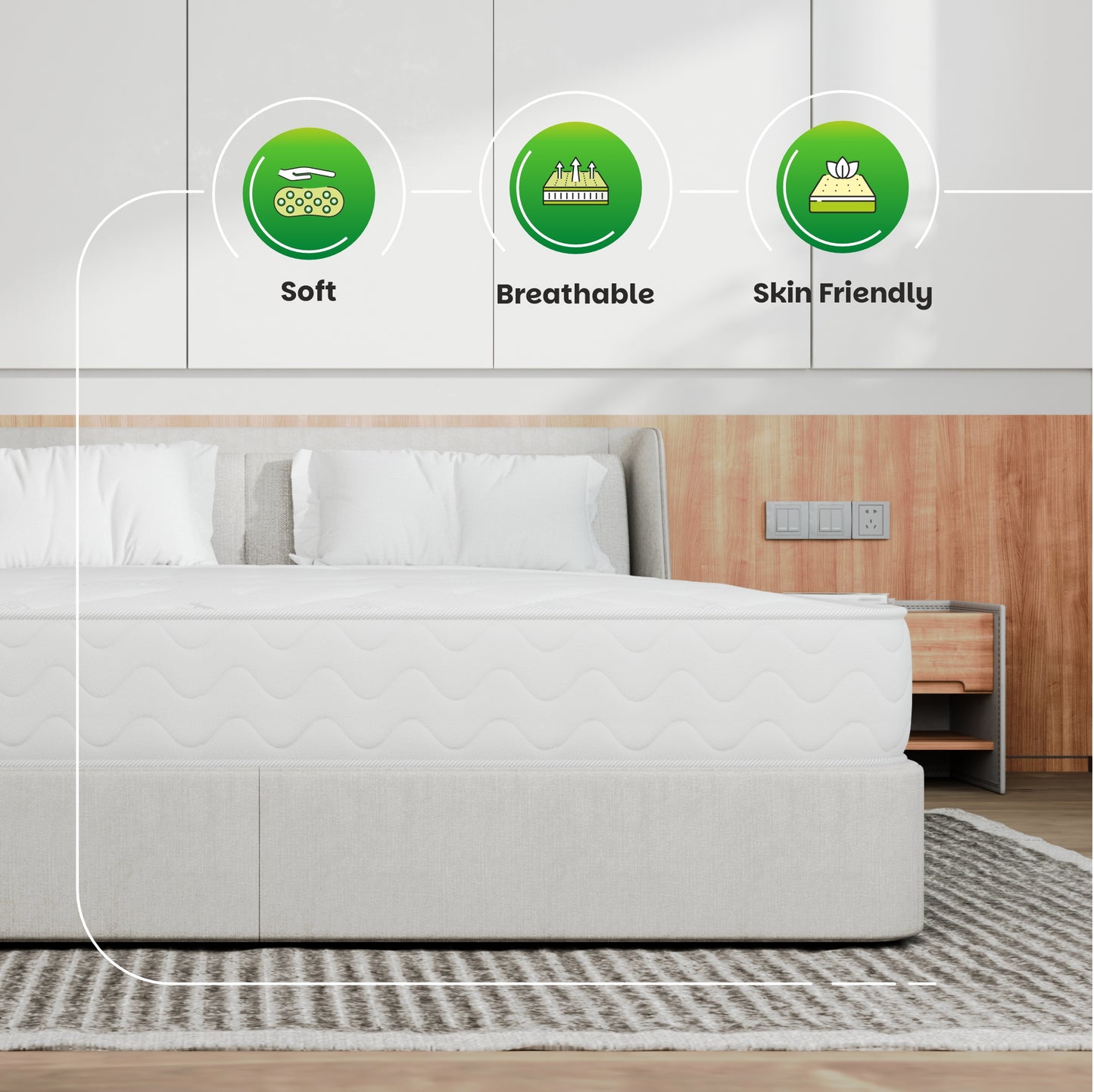 Starlight Beds SoftCore Hybrid Memory Foam and Coil Spring Mattress